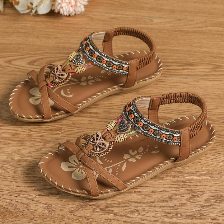Thee | Bohemian Style Platte Sandalen