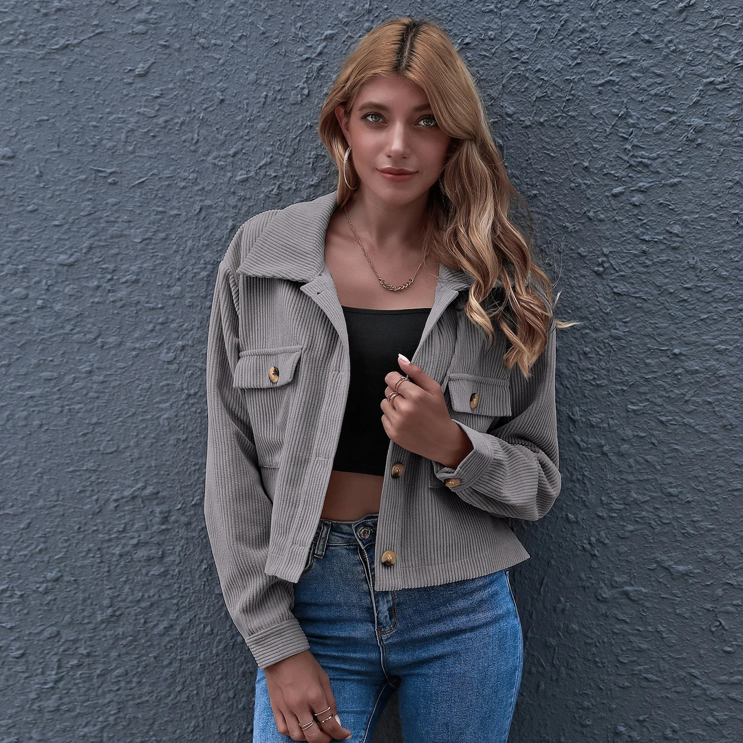 Livia - Trendy Corduroy Jacket