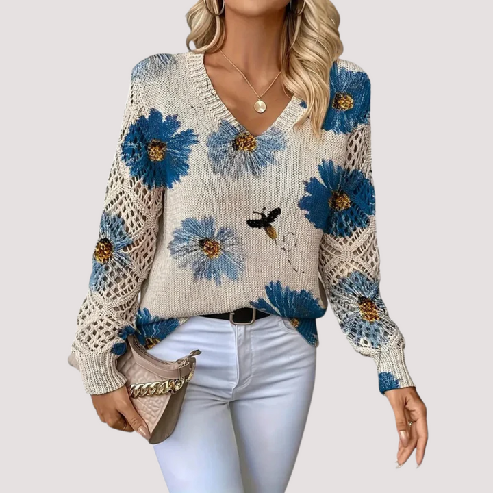 Nancy | Bloemenprint Trui
