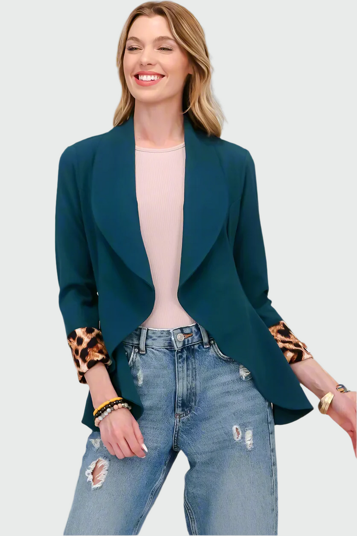 Livia | Blazer met Luipaarddetails