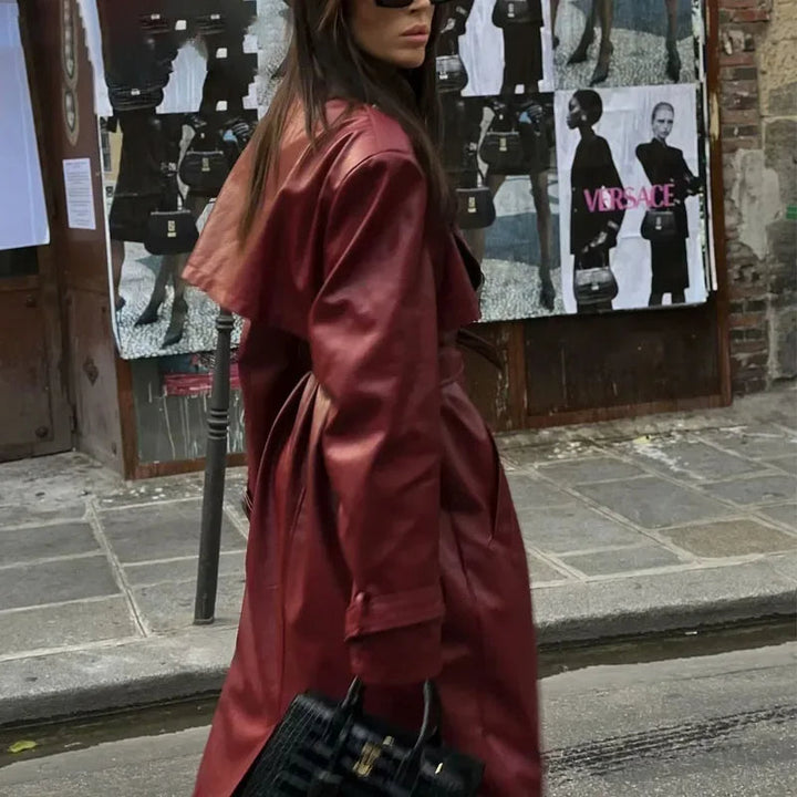 Daleyza - Bordeaux Rood Damesjas van Imitatieleren Materiaal