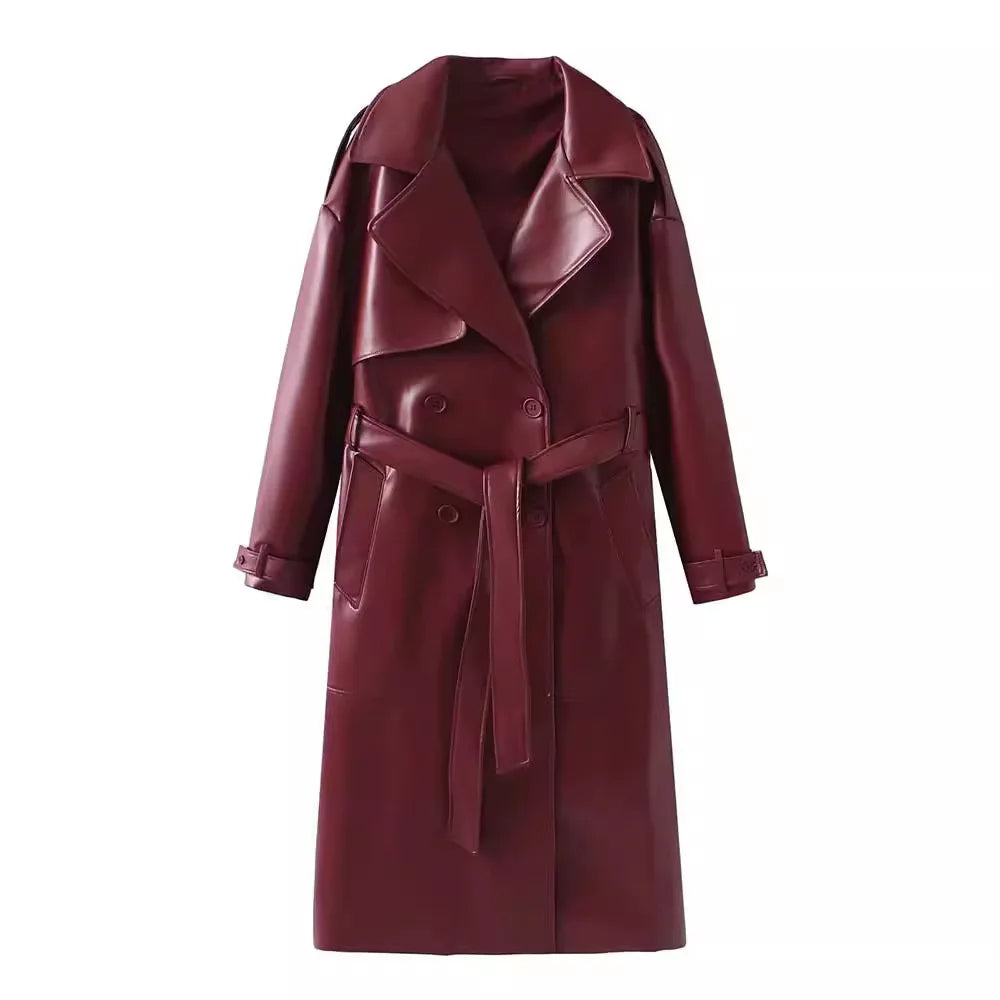 Daleyza - Bordeaux Rood Damesjas van Imitatieleren Materiaal
