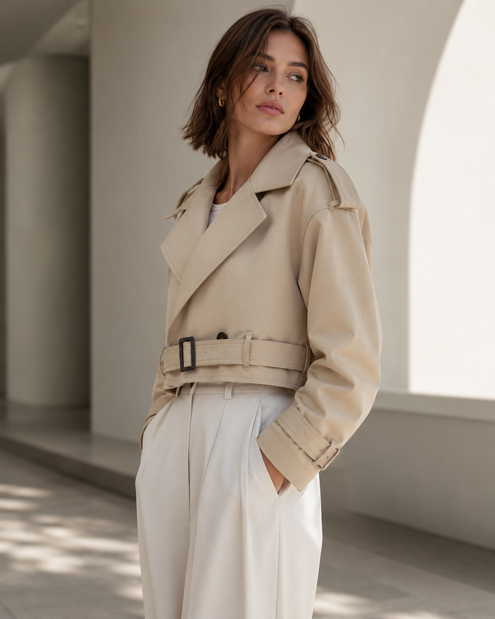 Amber | Cropped Trenchcoat