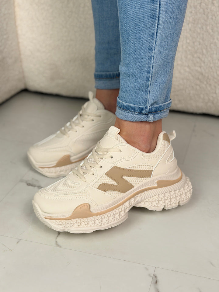 Chunky Beige Sneakers