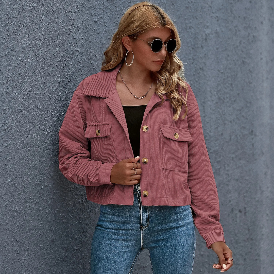 Livia - Trendy Corduroy Jacket