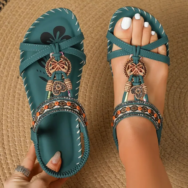 Thee | Bohemian Style Platte Sandalen