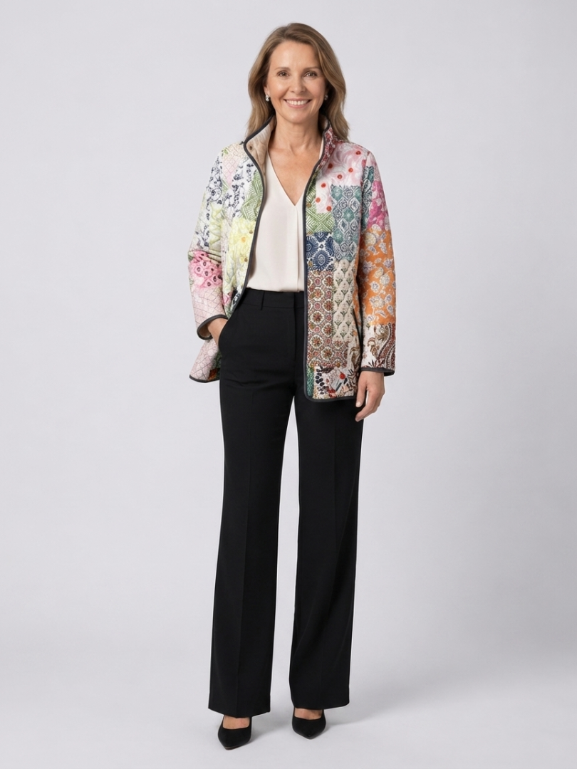 Bohemien Patchwork Gewatteerde Jas Florence