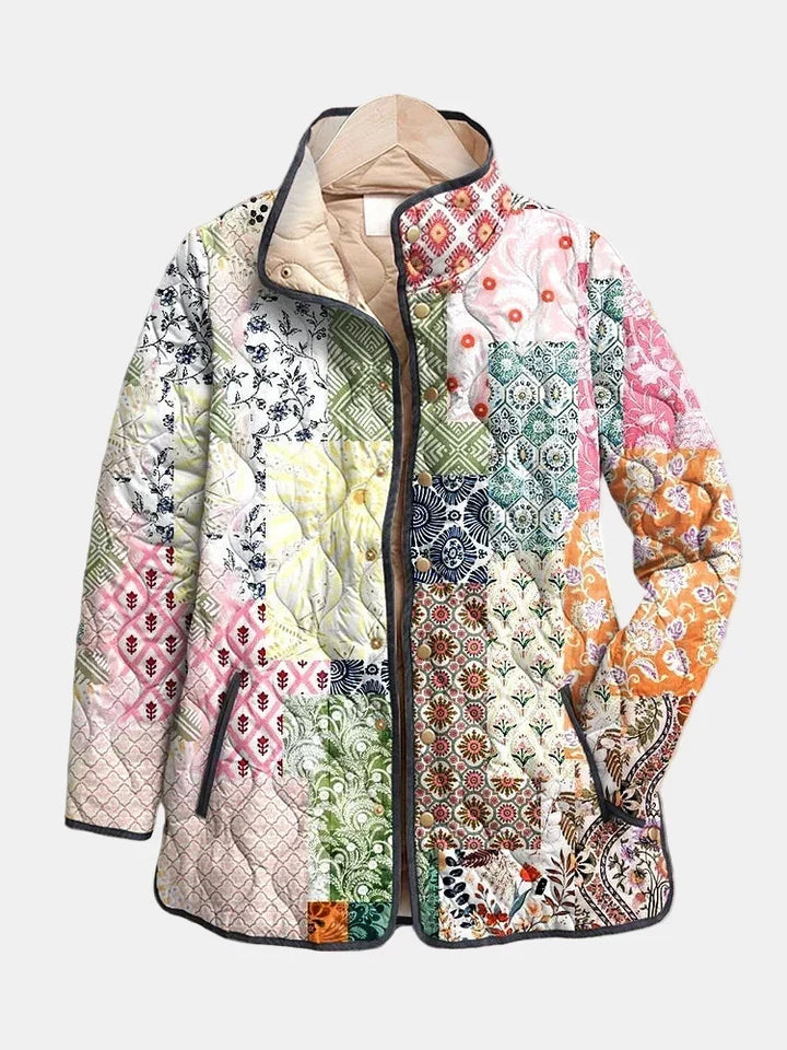 Bohemien Patchwork Gewatteerde Jas Florence