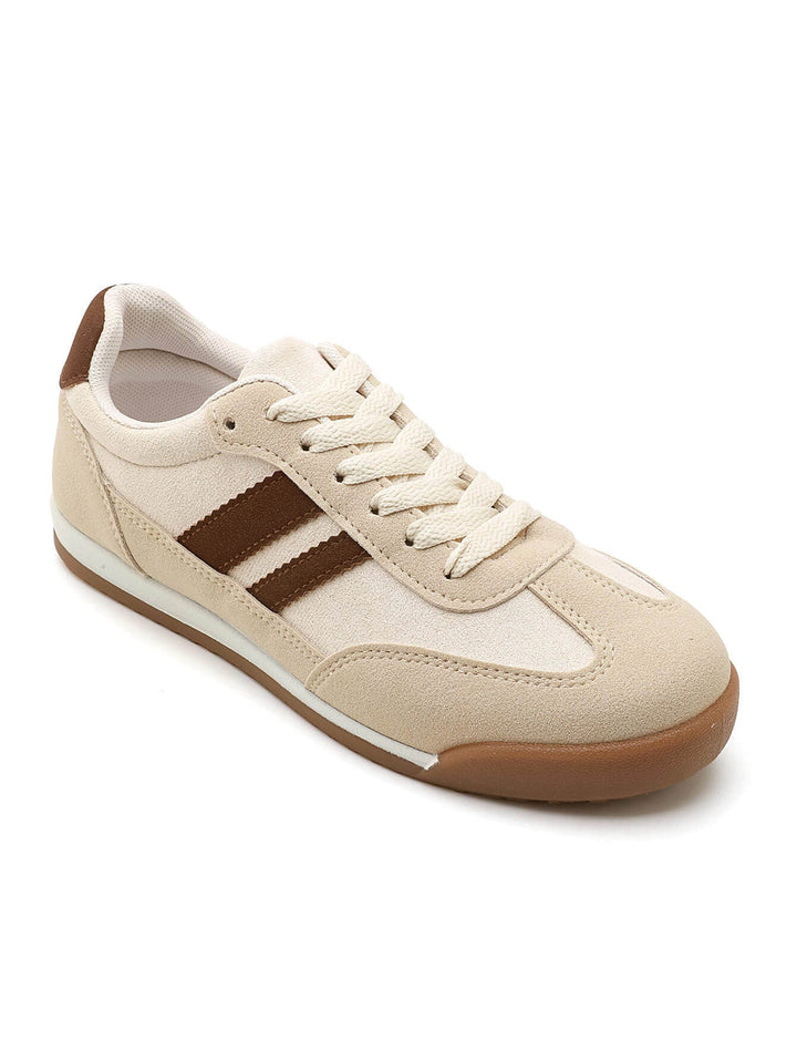 Beige Platform Sneakers