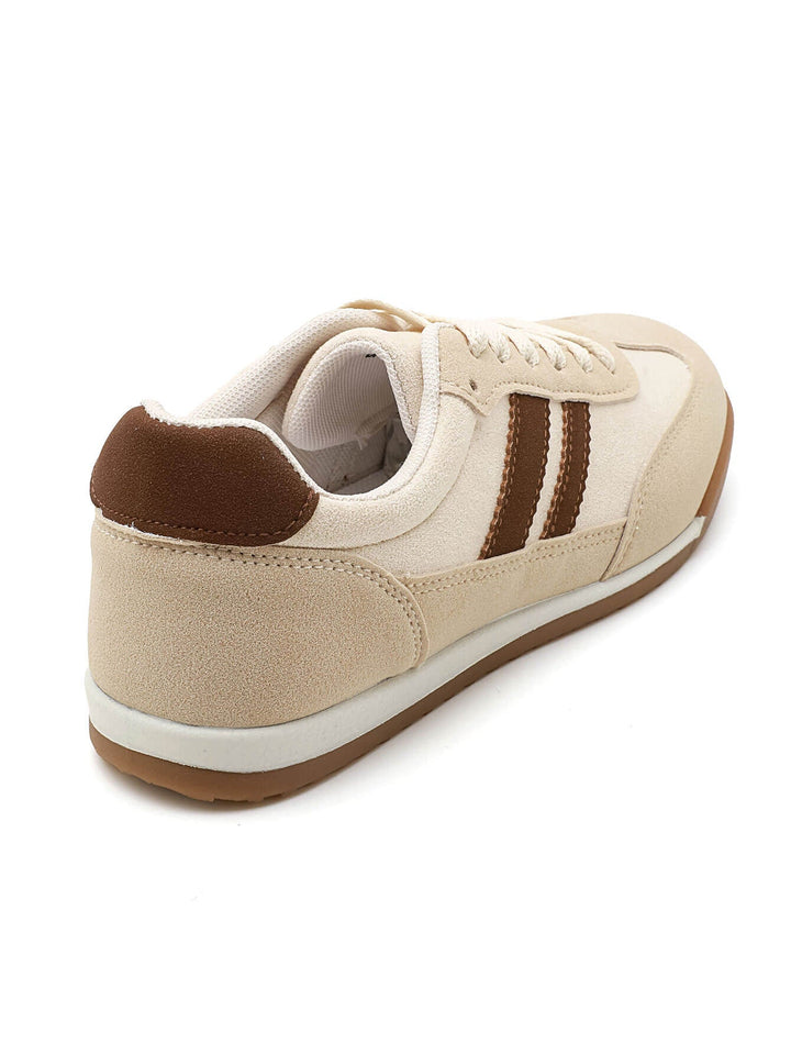 Beige Platform Sneakers