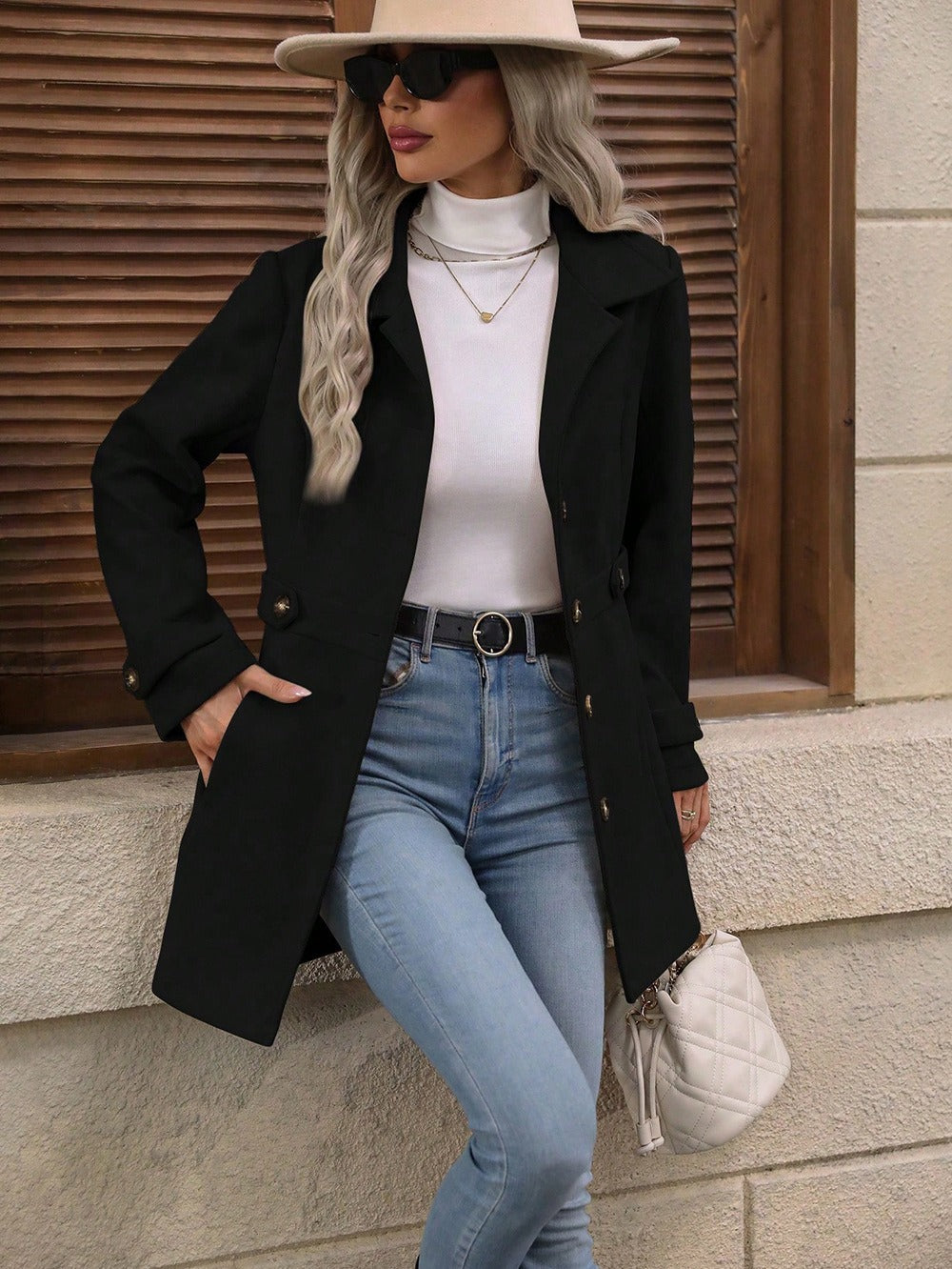 Getailleerde Dames Trenchcoat met Ceintuur - Ideale Tussenseizoensjas