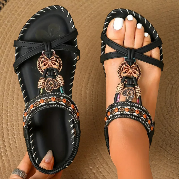 Thee | Bohemian Style Platte Sandalen