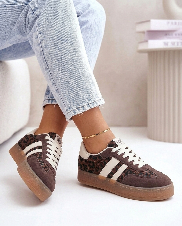 Aline | Bruine Sneakers