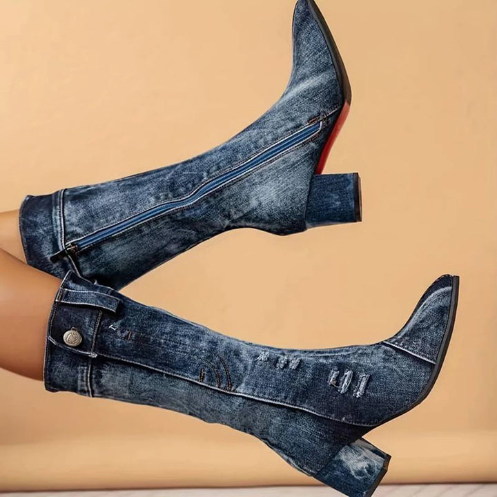 Daisy - Bold Denim Boots
