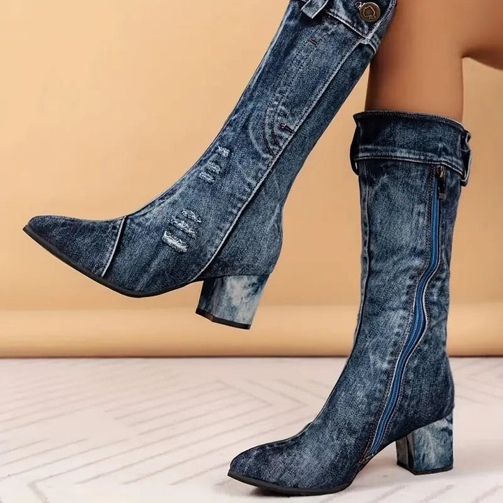 Daisy - Bold Denim Boots