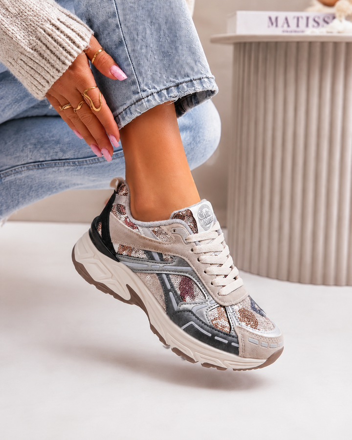 Celina | Kaki Sneakers