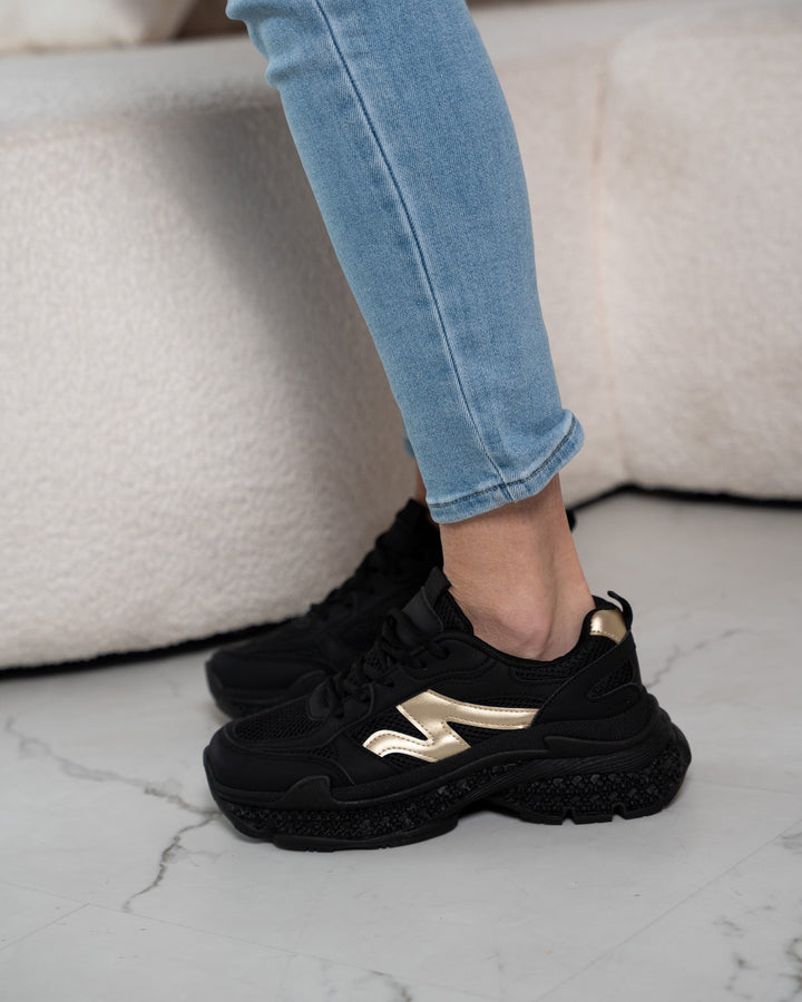 Cloud | Chunky Zwarte Sneakers