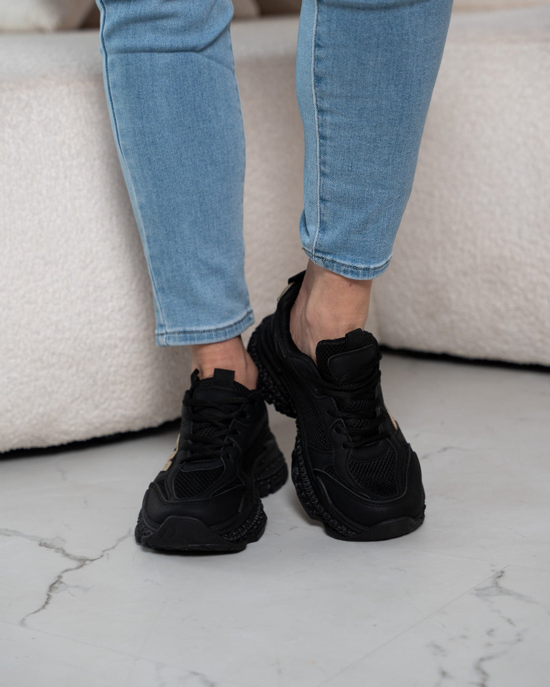 Cloud | Chunky Zwarte Sneakers