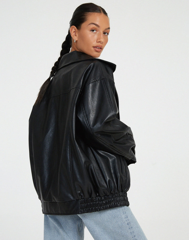 Roos | Oversized Jas met Rits