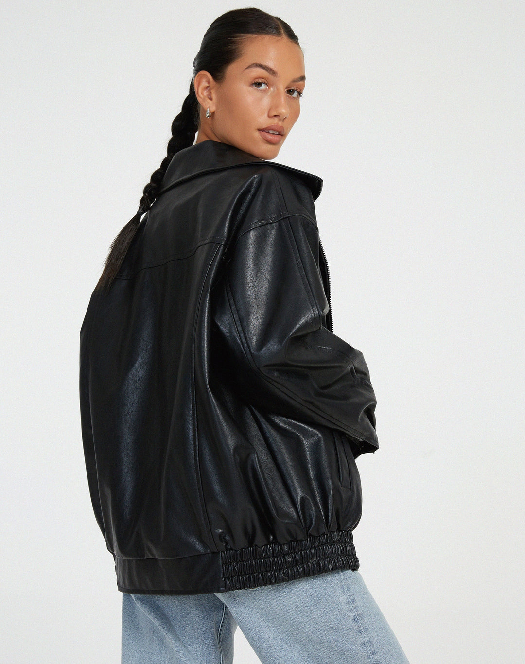 Britt | Oversized Leren Jasje