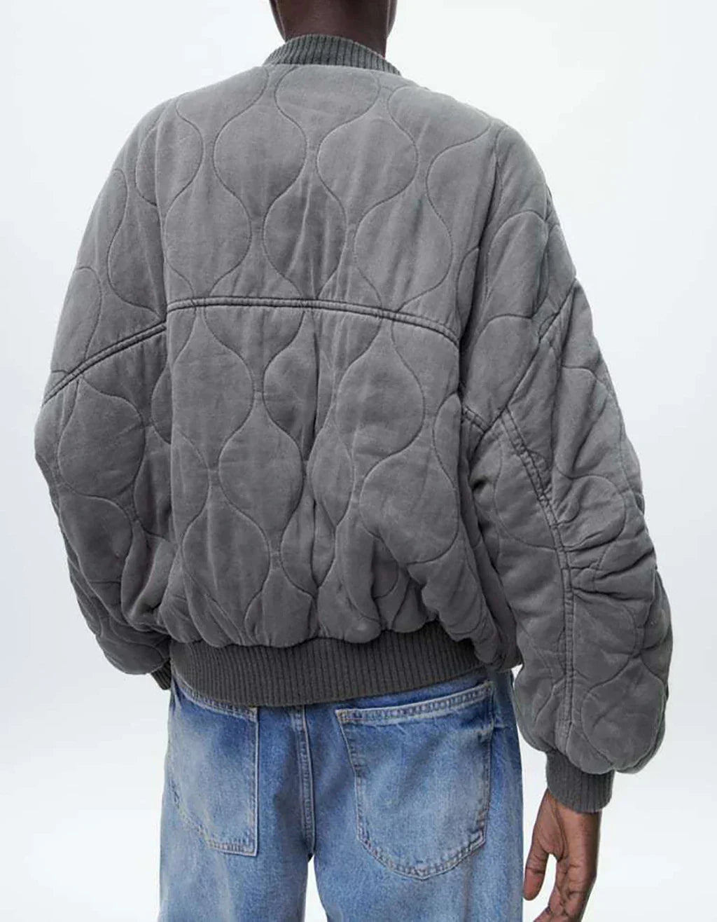 Isylvia - Grijze Casual Bomberjack