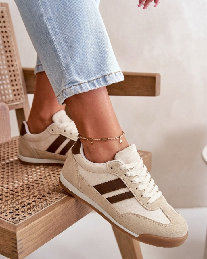 Beige Platform Sneakers