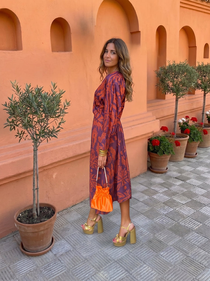 Geprinte Midi-Jurk