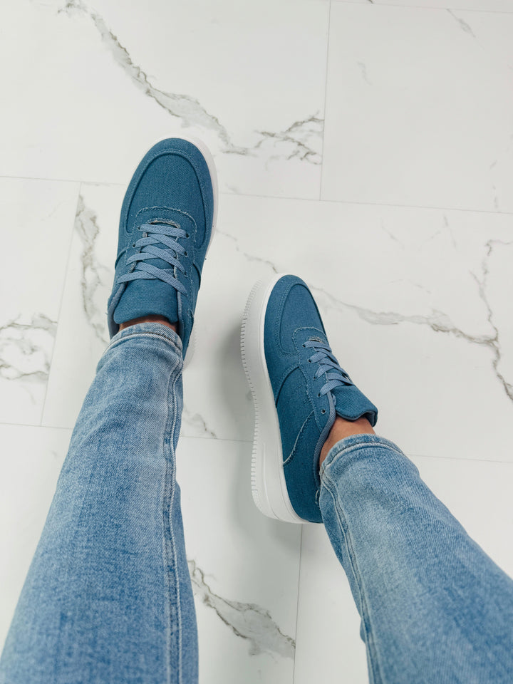 Denim Platform Sneakers
