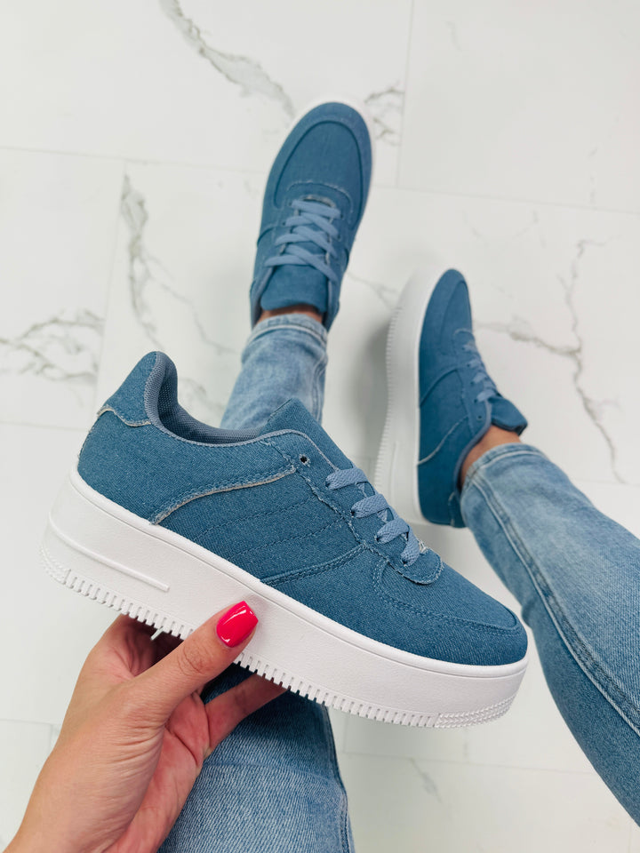 Denim Platform Sneakers