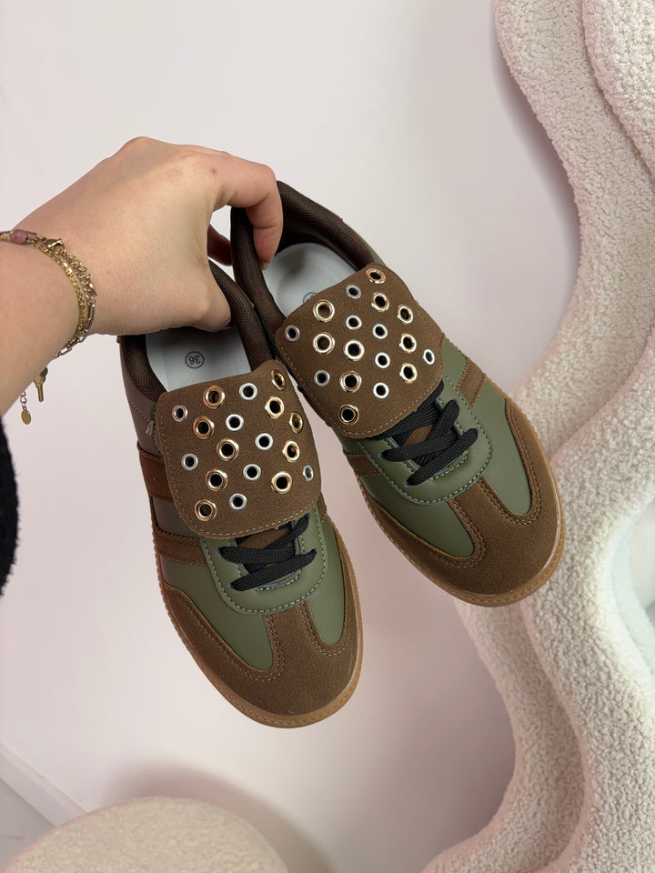 Groene Sneakers met Oogjes