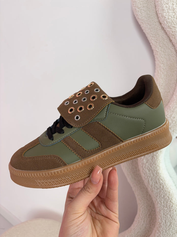 Groene Sneakers met Oogjes
