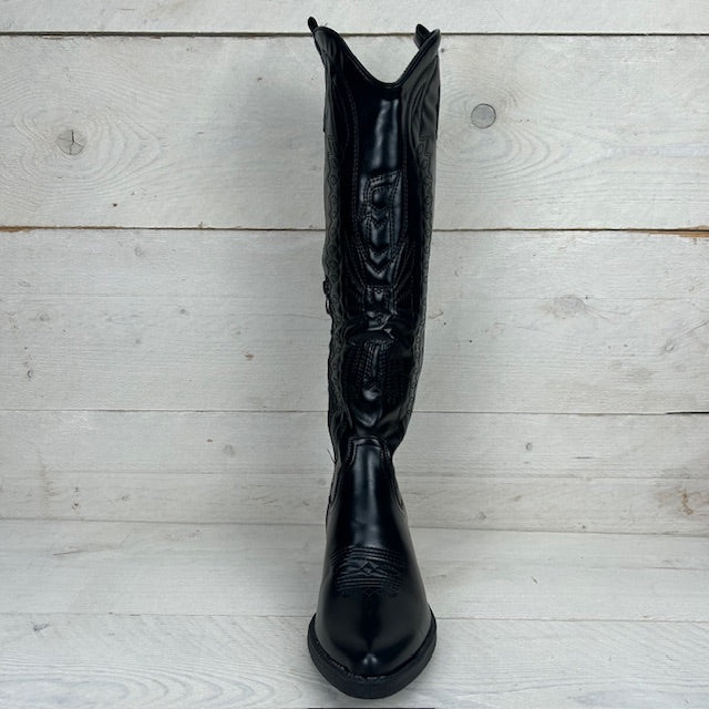 Zwarte Hoge Cowboylaarzen