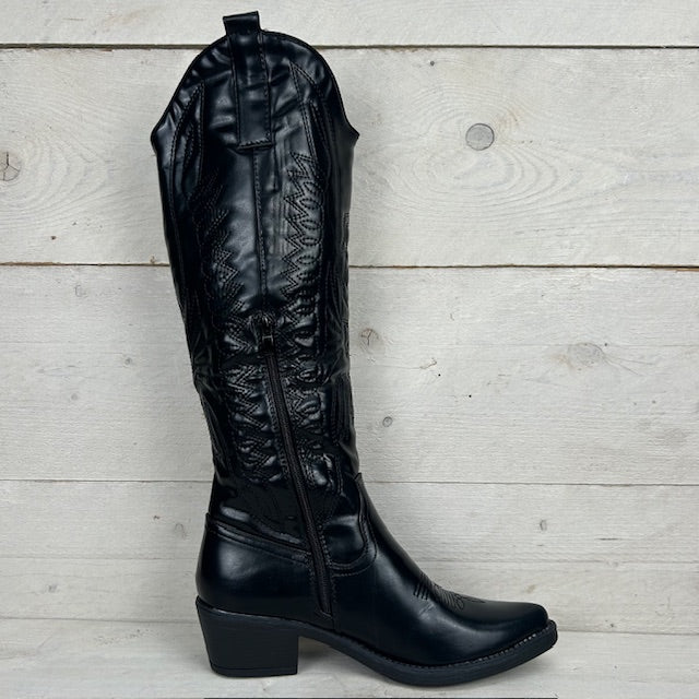 Zwarte Hoge Cowboylaarzen