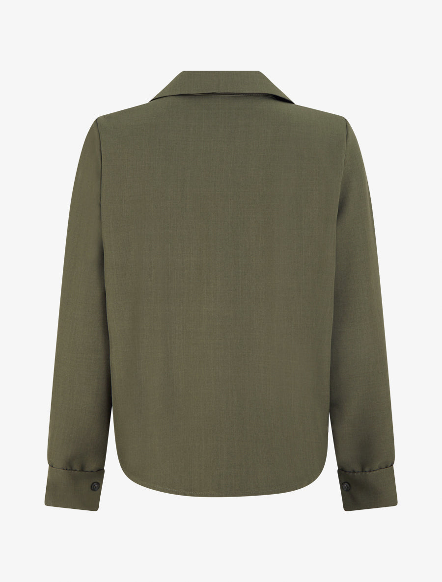 Elegante Asymmetrische Blouse | Kaki