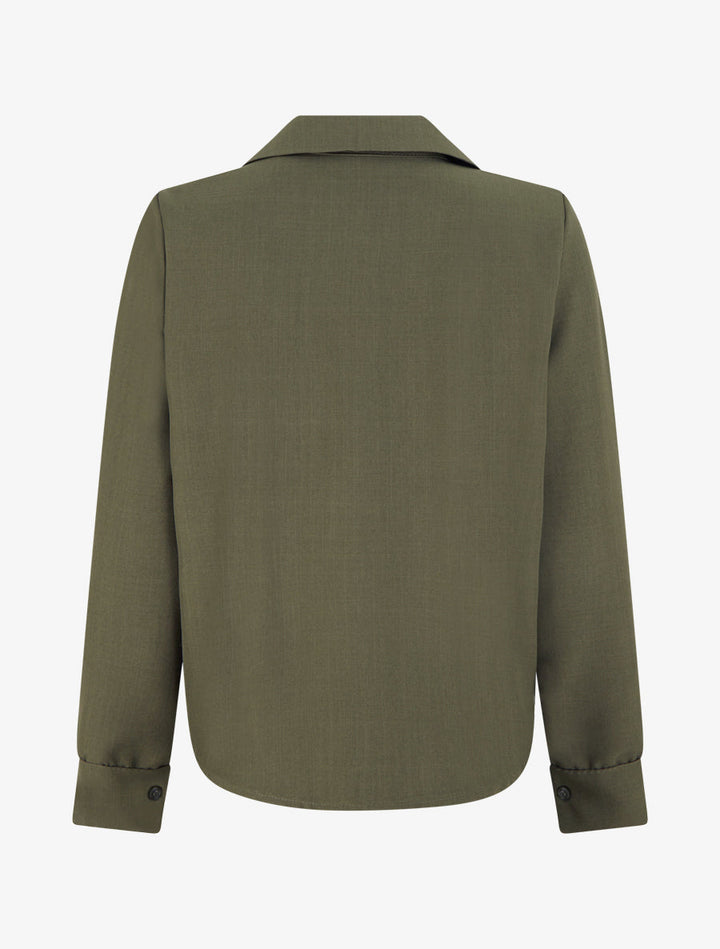 Elegante Asymmetrische Blouse | Kaki