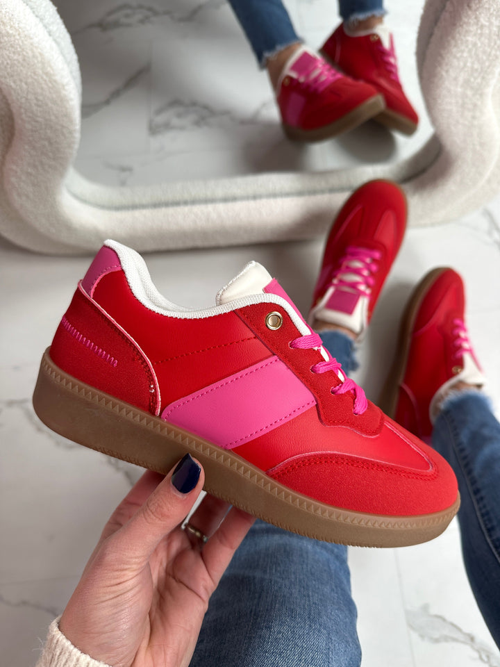 Mayron | Rode Sneakers