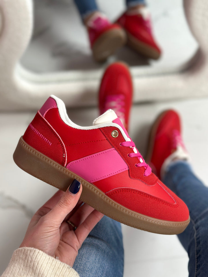 Mayron | Rode Sneakers