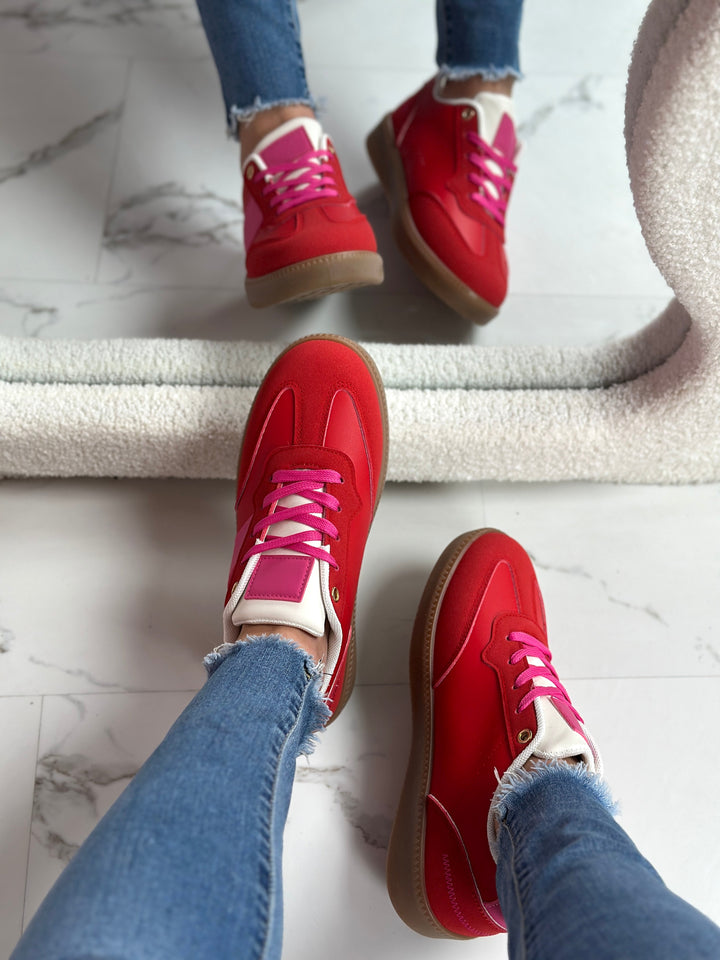 Mayron | Rode Sneakers