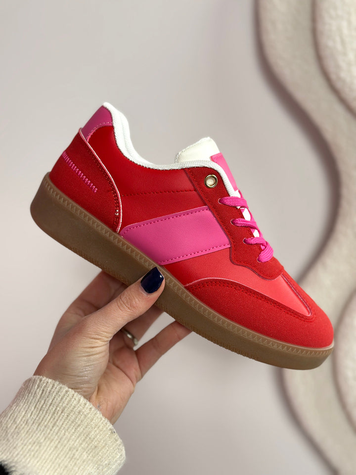 Mayron | Rode Sneakers