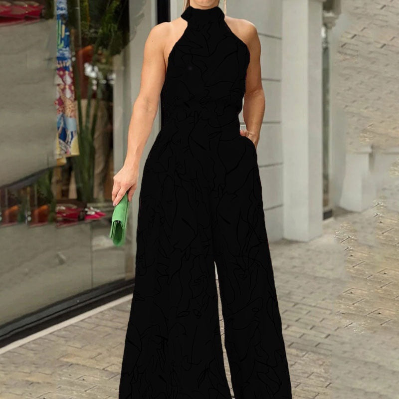 QIANA™ - Stijlvolle Mouwloze Zomer Jumpsuit met Brede Pijpen