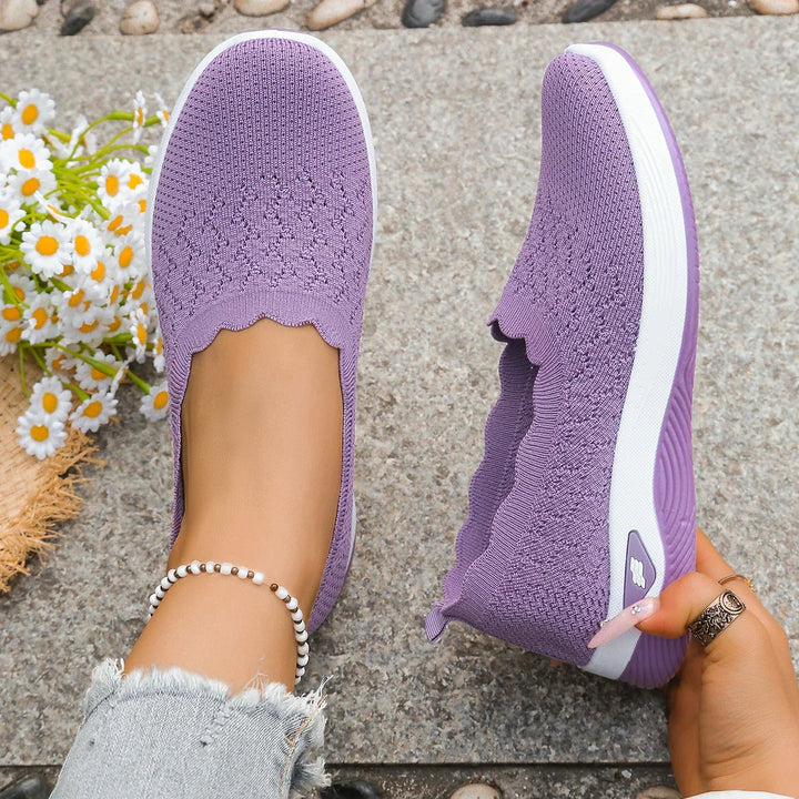 Obláček - Ademend Slip-On Sneakers met Golfpatroon