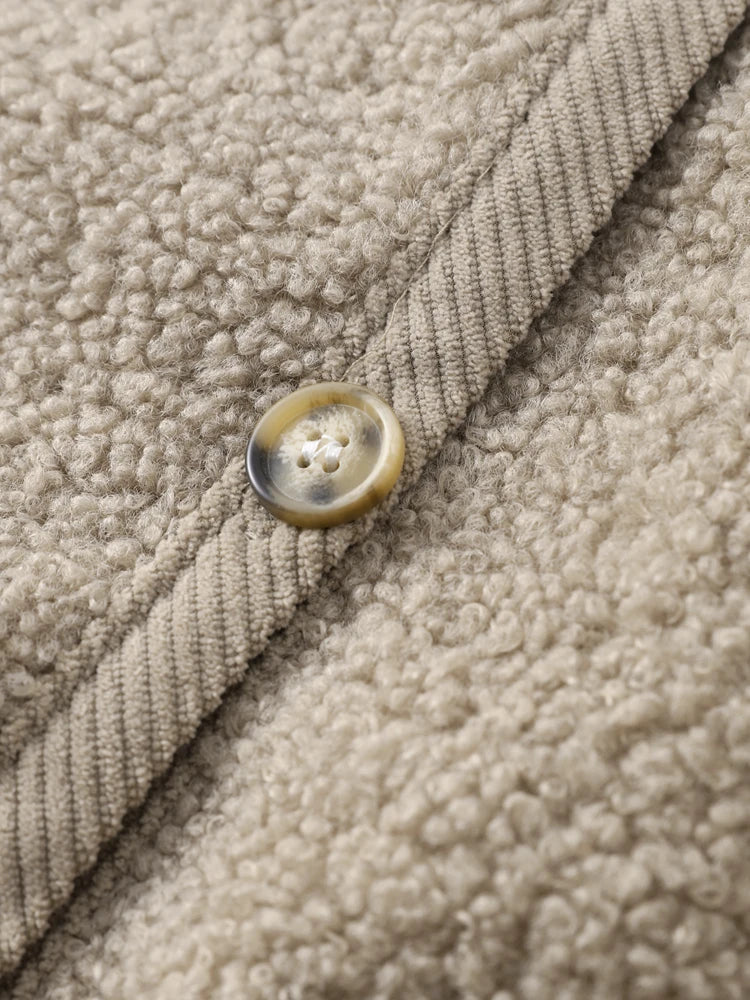 Ilja | Dames Teddy Strikjack met Zachte Textuur – Luxe Comfort voor Winterwarmte