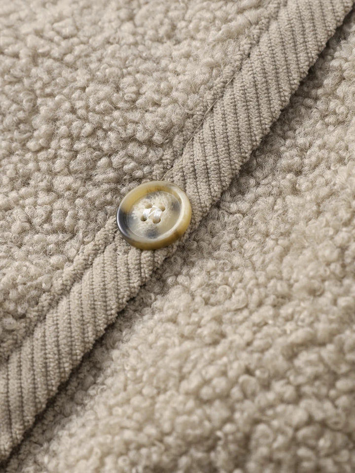 Ilja | Dames Teddy Strikjack met Zachte Textuur – Luxe Comfort voor Winterwarmte