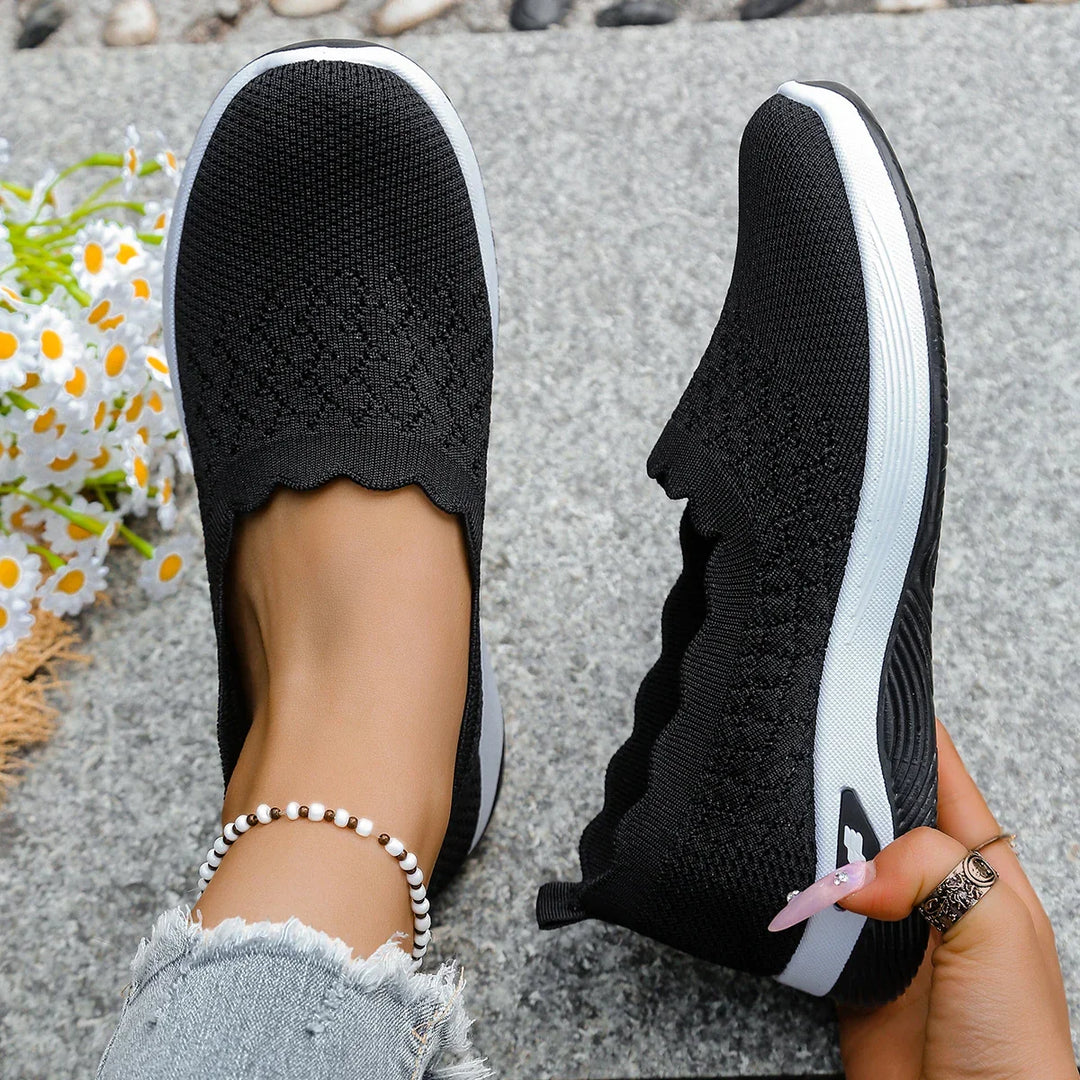Obláček - Ademend Slip-On Sneakers met Golfpatroon
