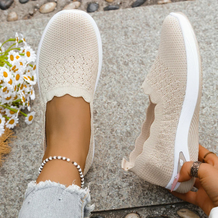 Obláček - Ademend Slip-On Sneakers met Golfpatroon