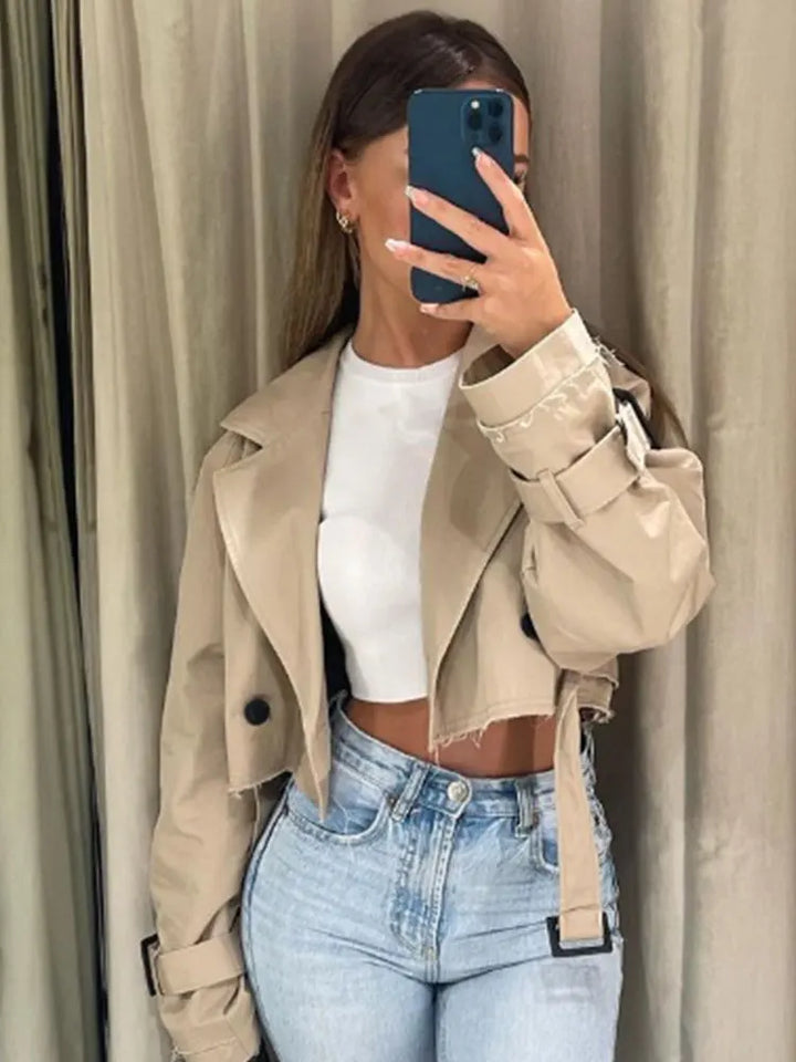 Amber | Cropped Trenchcoat
