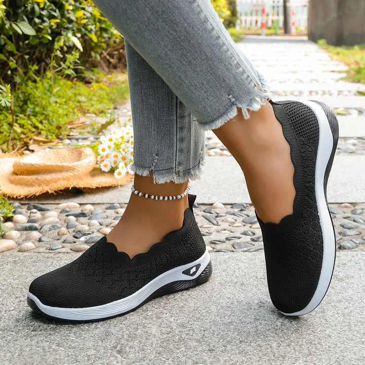 Obláček - Ademend Slip-On Sneakers met Golfpatroon