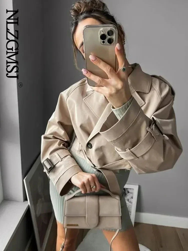 Amber | Cropped Trenchcoat