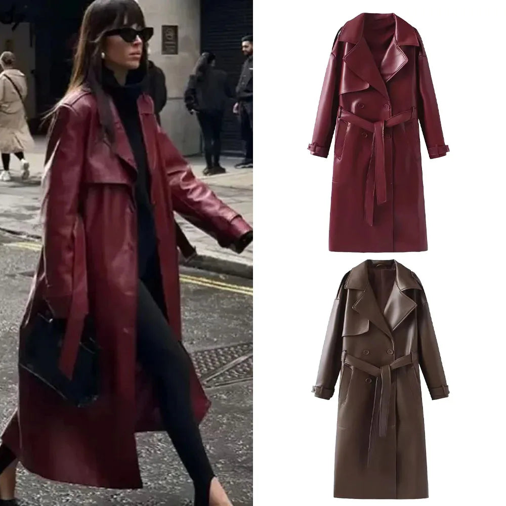 Daleyza - Bordeaux Rood Damesjas van Imitatieleren Materiaal