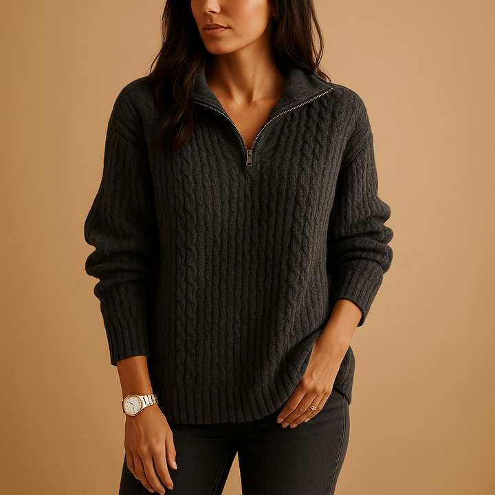 Nora | Trui met Halve Rits